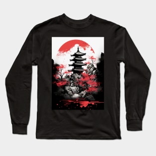 Japanese Pagoda Long Sleeve T-Shirt